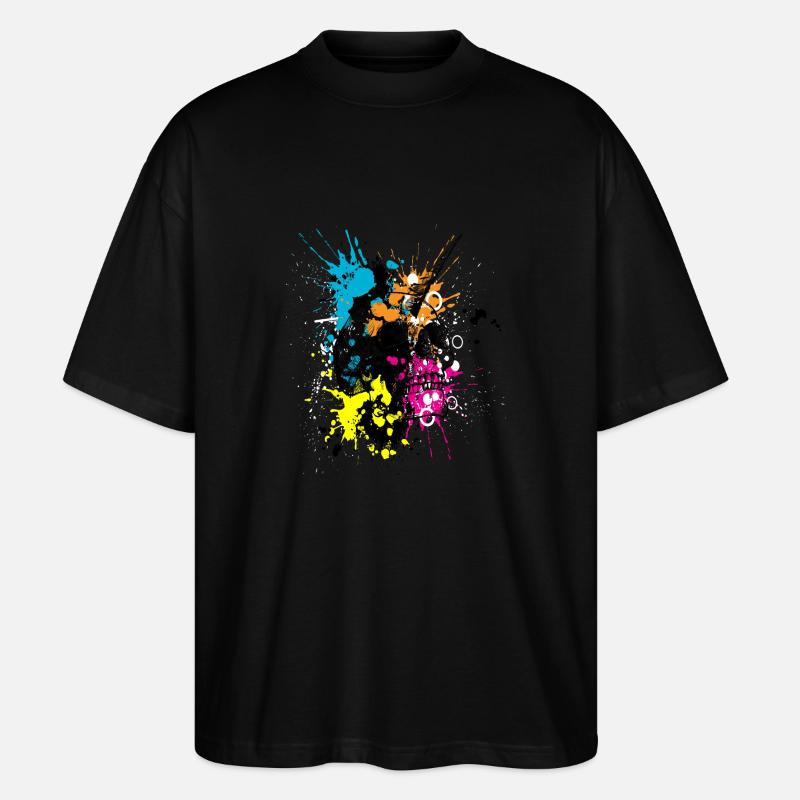 licorne Crâne - T-shirt bio Blaster 2.0 coupe oversize Stanley/Stella Unisexe - noir