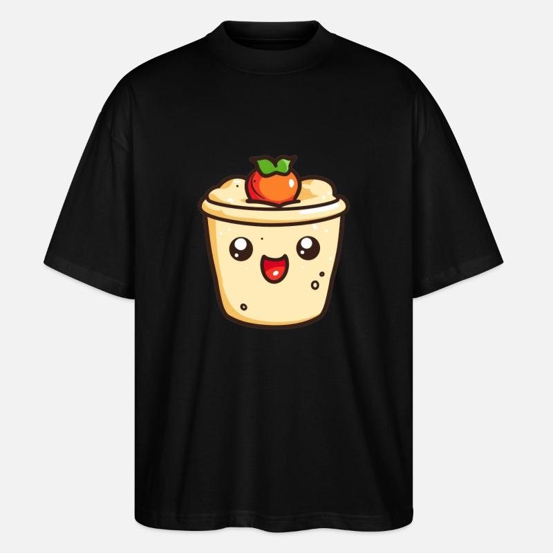 Dessin animé de dessert mignon - T-shirt bio Blaster 2.0 coupe oversize Stanley/Stella Unisexe - noir