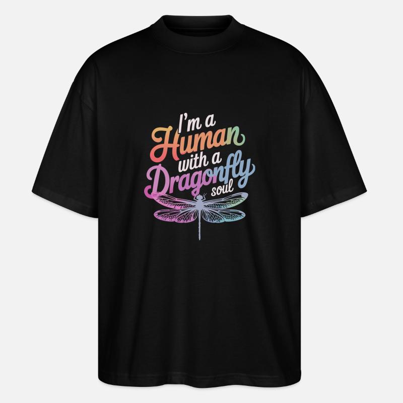 Libellule Libellules Insectes Nature - T-shirt bio Blaster 2.0 coupe oversize Stanley/Stella Unisexe - noir