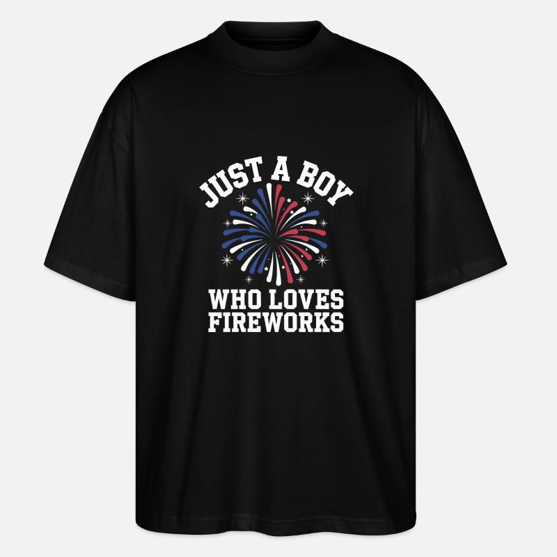 Pyrotechnics Fireworks Pyrotechnics - Stanley/Stella Oversized Unisex Organic T-shirt Blaster 2.0 - black