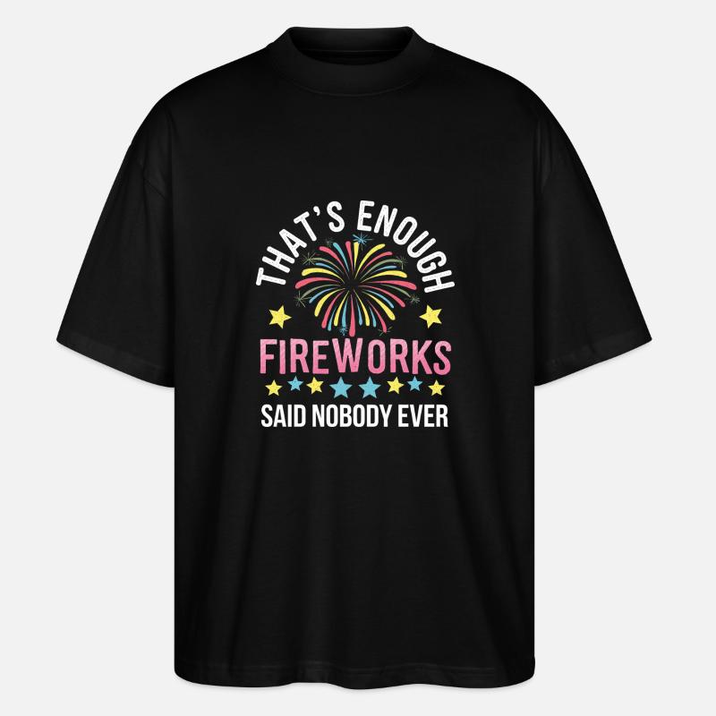 Pyrotechnics Fireworks Pyrotechnics - Stanley/Stella Oversized Unisex Organic T-shirt Blaster 2.0 - black