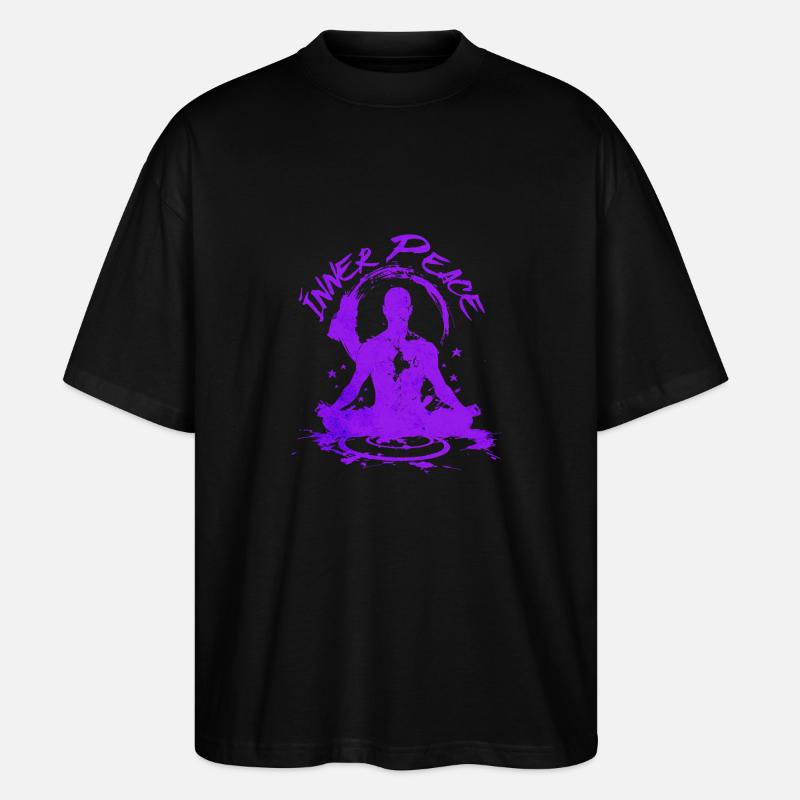 Inner peace Meditation - Stanley/Stella Oversized Unisex Bio T-Shirt Blaster 2.0 - Schwarz