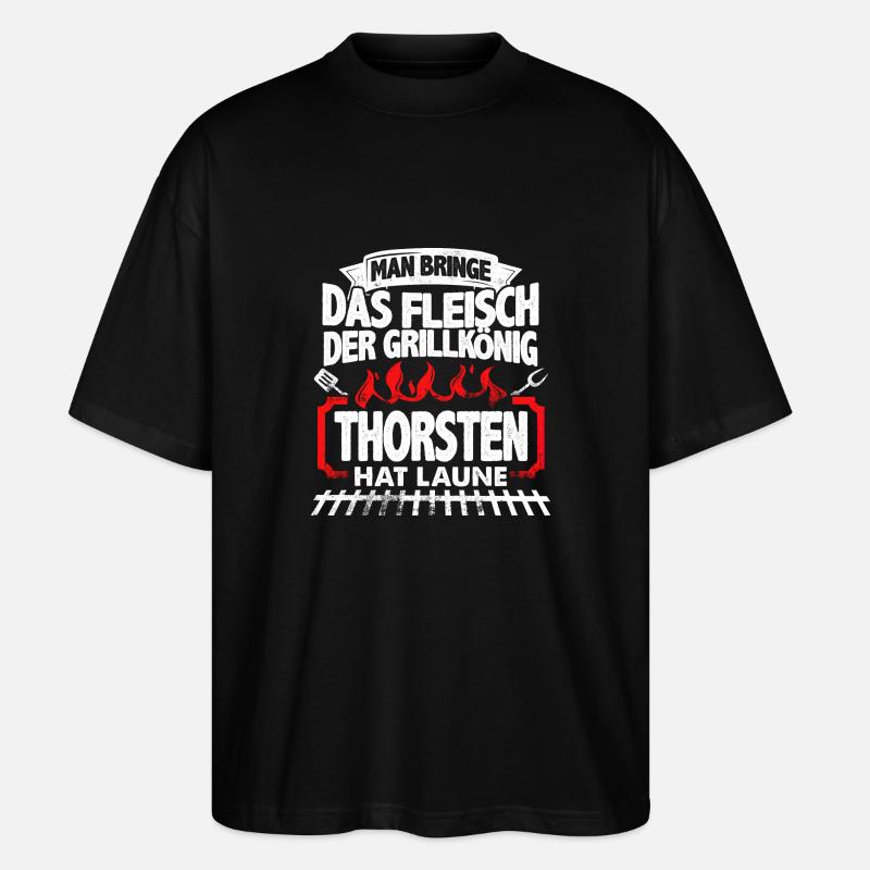 THORSTEN - Grill - Stanley/Stella Oversized Unisex Bio T-Shirt Blaster 2.0 - Schwarz