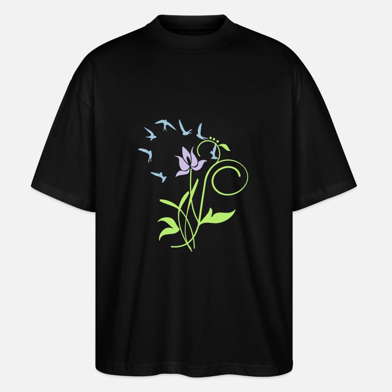 Orchidee / orchid (2c) - Stanley/Stella Oversized Unisex Bio T-Shirt Blaster 2.0 - Schwarz