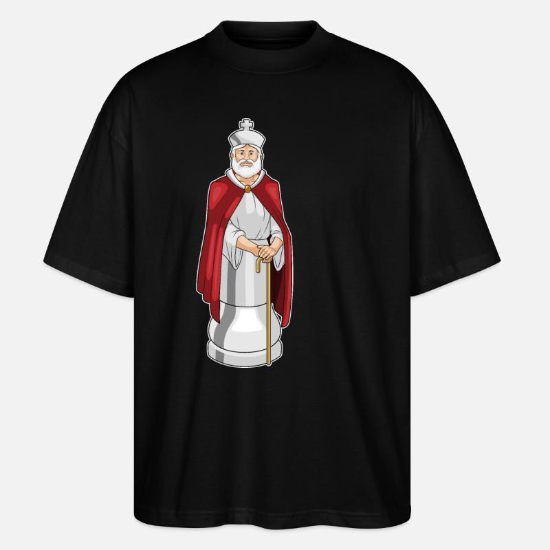 Pièce d’échecs Roi Échecs - T-shirt bio Blaster 2.0 coupe oversize Stanley/Stella Unisexe - noir