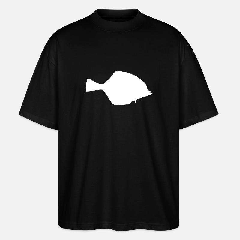 Flunder - Fisch - Fish - Stanley/Stella Oversized Unisex Bio T-Shirt Blaster 2.0 - Schwarz