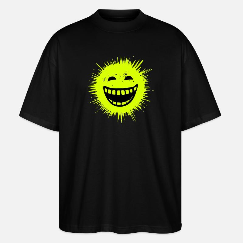 Strahlendes Lächeln - Stanley/Stella Oversized Unisex Bio T-Shirt Blaster 2.0 - Schwarz