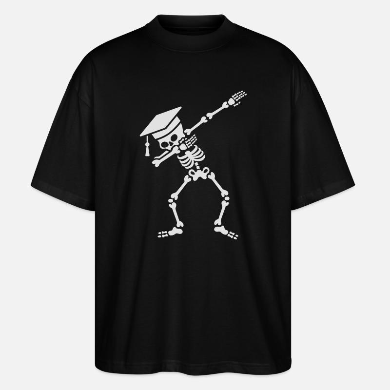 Dab skeleton dabbing student - pass exams - T-shirt bio Blaster 2.0 coupe oversize Stanley/Stella Unisexe - noir