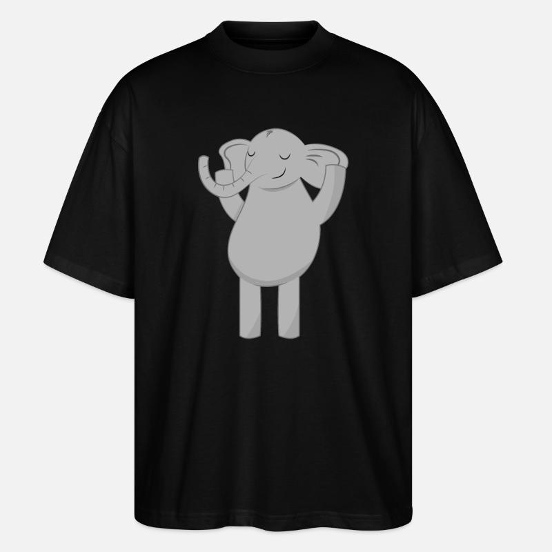 Elefant Elefanten - Stanley/Stella Oversized Unisex Bio T-Shirt Blaster 2.0 - Schwarz