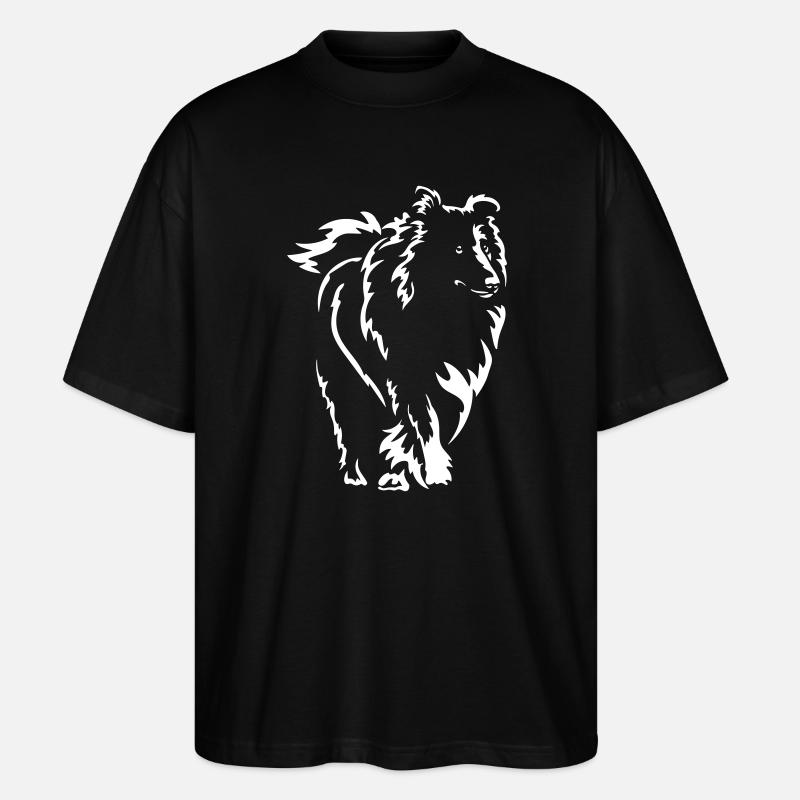 Collie "Black Edition" - Stanley/Stella Oversized Unisex Bio T-Shirt Blaster 2.0 - Schwarz