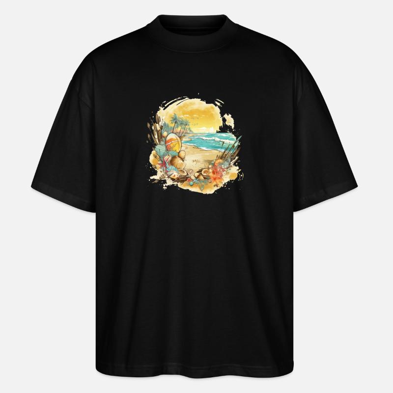 Rêve de plage - T-shirt bio Blaster 2.0 coupe oversize Stanley/Stella Unisexe - noir