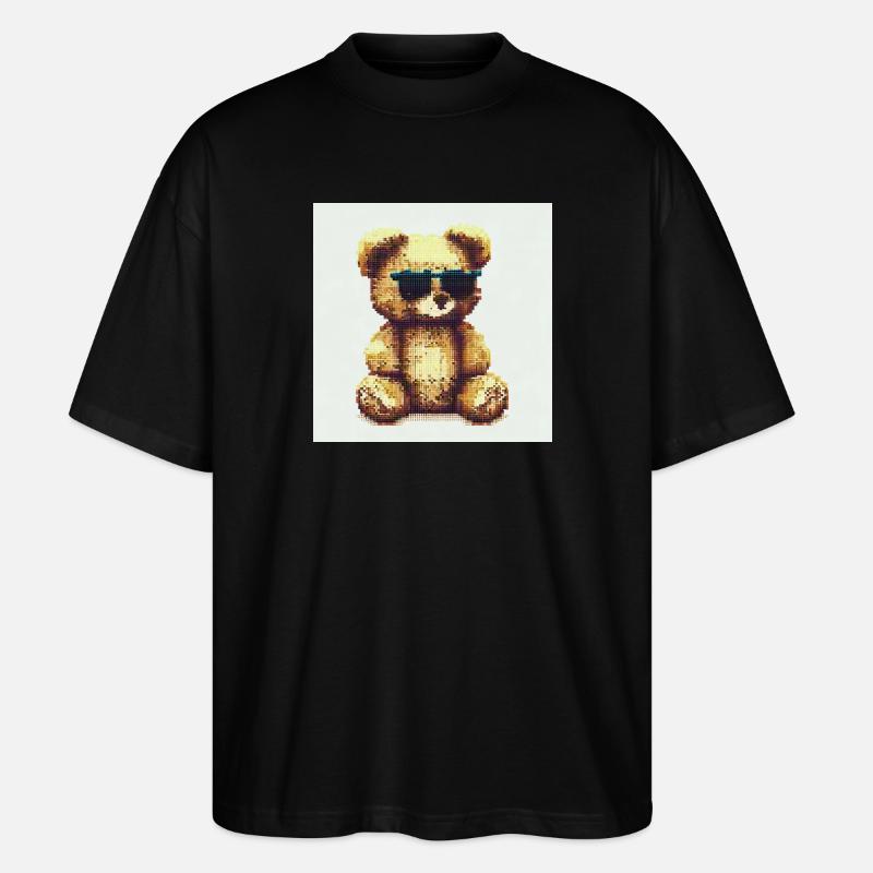 Teddy Cool - Stanley/Stella Oversized Unisex Bio T-Shirt Blaster 2.0 - Schwarz