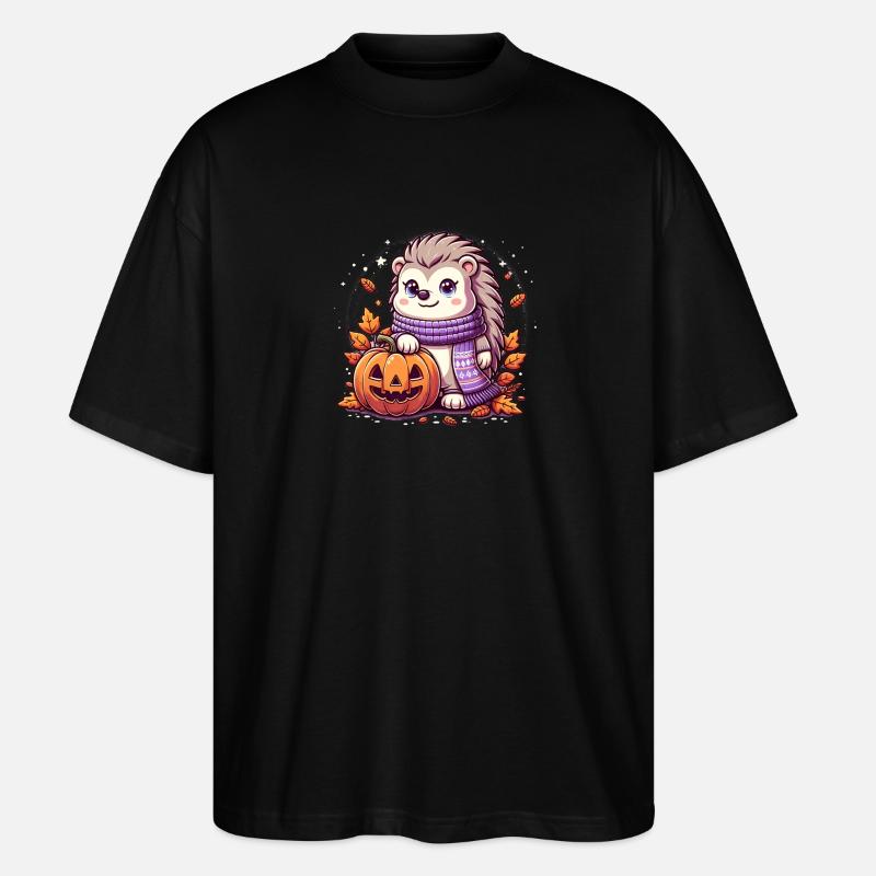 Igel Halloween - Stanley/Stella Oversized Unisex Bio T-Shirt Blaster 2.0 - Schwarz