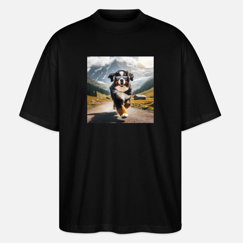 Berner Sennenhund - Stanley/Stella Oversized Unisex Bio T-Shirt Blaster 2.0 - Schwarz