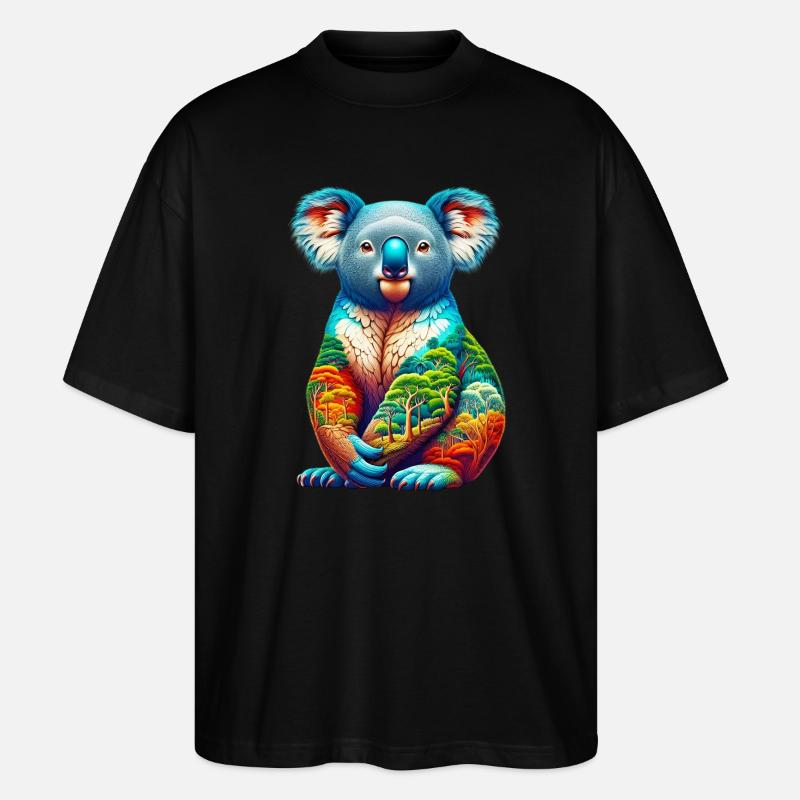 Koala - Stanley/Stella Oversized Unisex Bio T-Shirt Blaster 2.0 - Schwarz