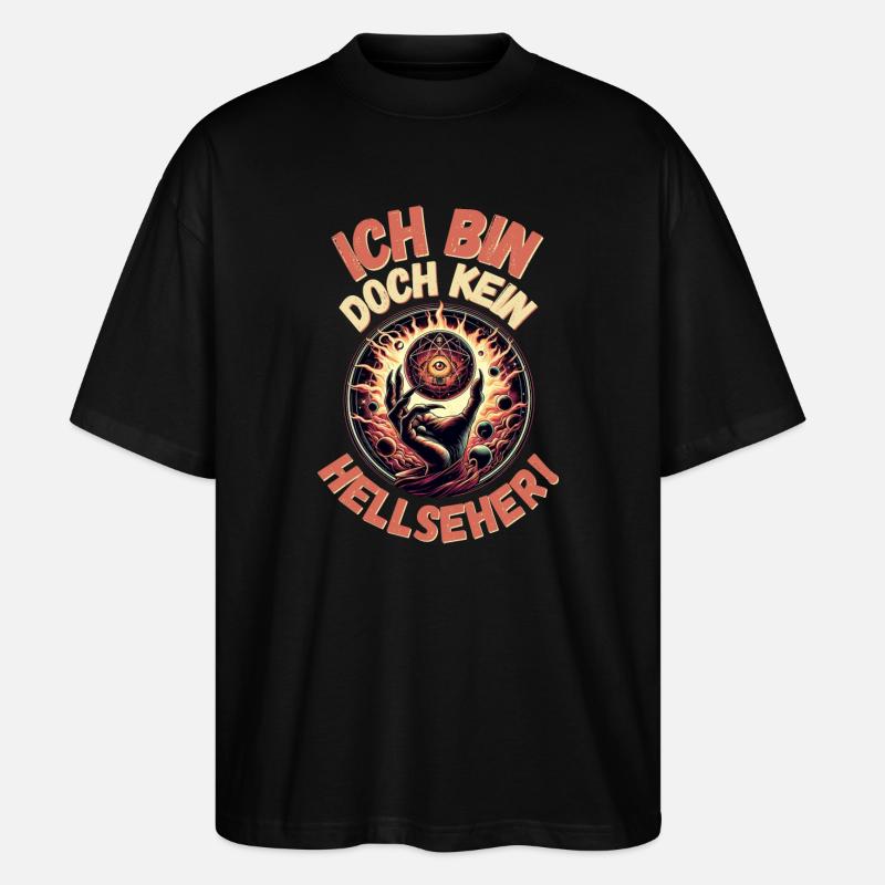 Kein Hellseher - Stanley/Stella Oversized Unisex Bio T-Shirt Blaster 2.0 - Schwarz