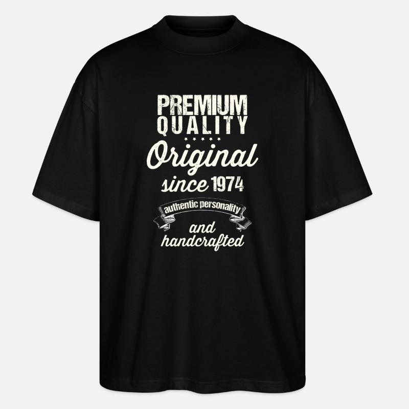 Année 1974 - T-shirt bio Blaster 2.0 coupe oversize Stanley/Stella Unisexe - noir