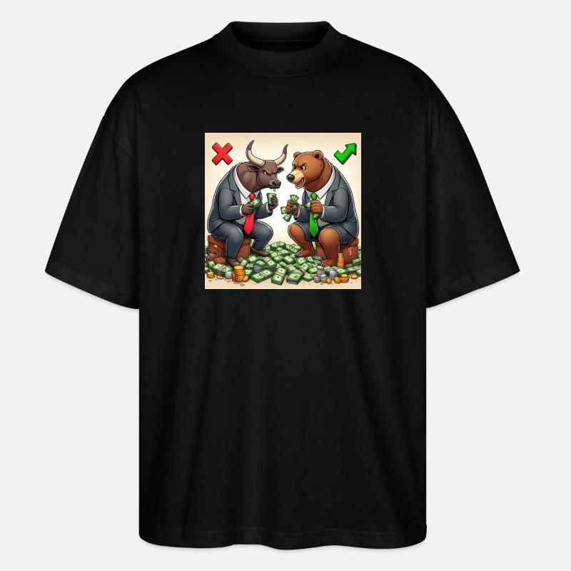 Bull and Bear - Stanley/Stella Oversized Unisex Bio T-Shirt Blaster 2.0 - Schwarz