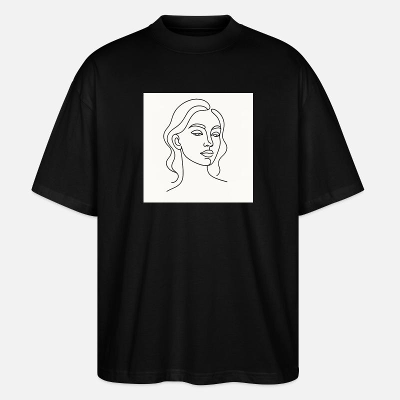 La dame dessinée - T-shirt bio Blaster 2.0 coupe oversize Stanley/Stella Unisexe - noir