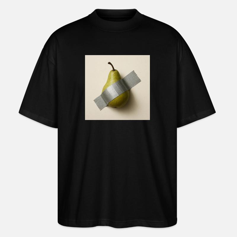 Abstrakte Birne Metaphorisches Kunstwerk - Stanley/Stella Oversized Unisex Bio T-Shirt Blaster 2.0 - Schwarz
