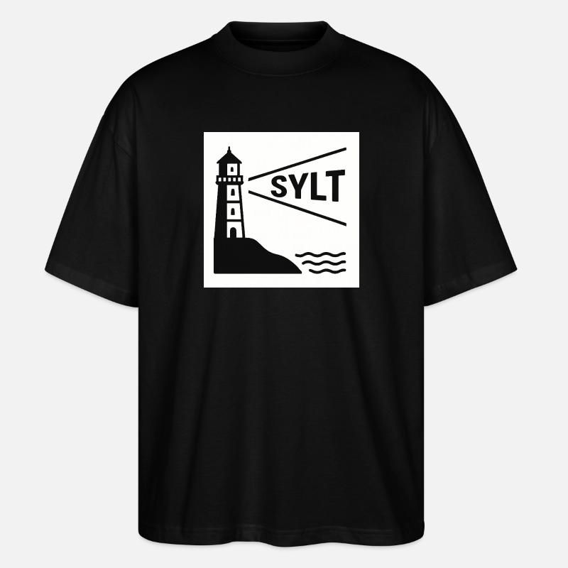 Sylt - Stanley/Stella Oversized Unisex Bio T-Shirt Blaster 2.0 - Schwarz
