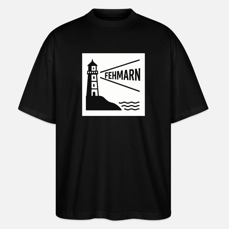 Fehmarn - Stanley/Stella Oversized Unisex Bio T-Shirt Blaster 2.0 - Schwarz