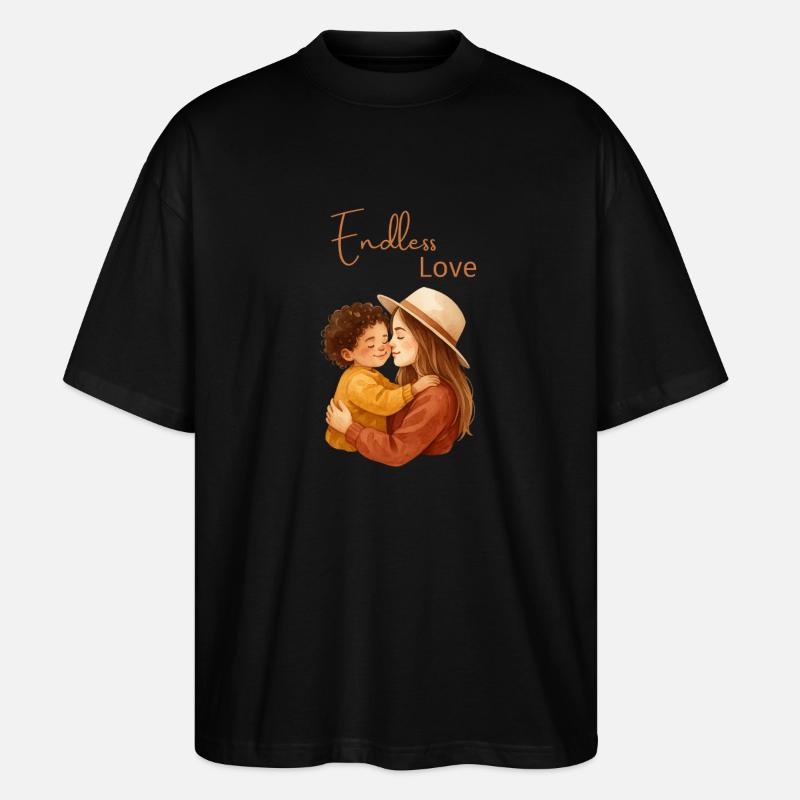 Unendliche Liebe – Mutter und Kind - Stanley/Stella Oversized Unisex Bio T-Shirt Blaster 2.0 - Schwarz