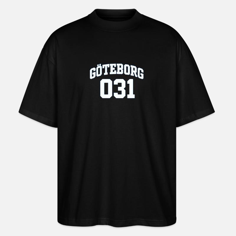Göteborg, 031 Trikot - Stanley/Stella Oversized Unisex Bio T-Shirt Blaster 2.0 - Schwarz