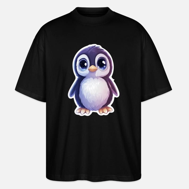 Pinguin - Stanley/Stella Oversized Unisex Bio T-Shirt Blaster 2.0 - Schwarz