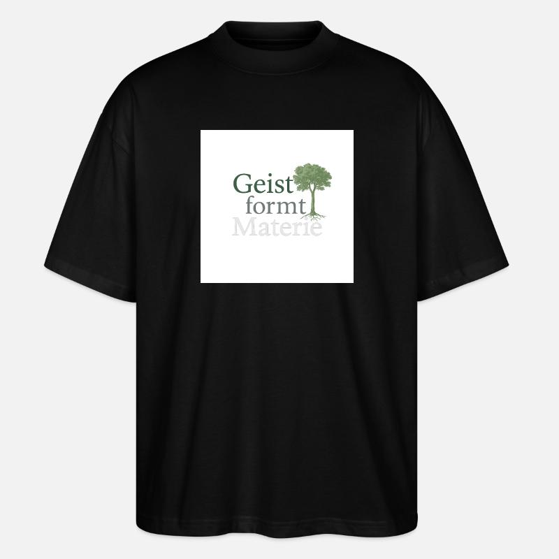 Geist formt Materie Baum - Stanley/Stella Oversized Unisex Bio T-Shirt Blaster 2.0 - Schwarz