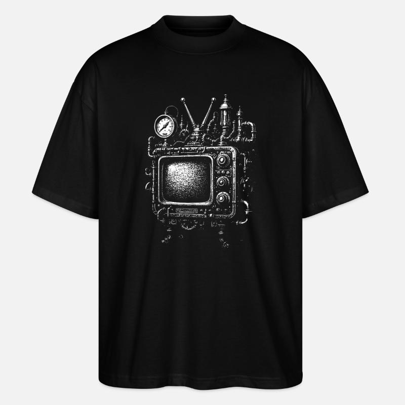 Steampunk TV-Motor - Stanley/Stella Oversized Unisex Bio T-Shirt Blaster 2.0 - Schwarz