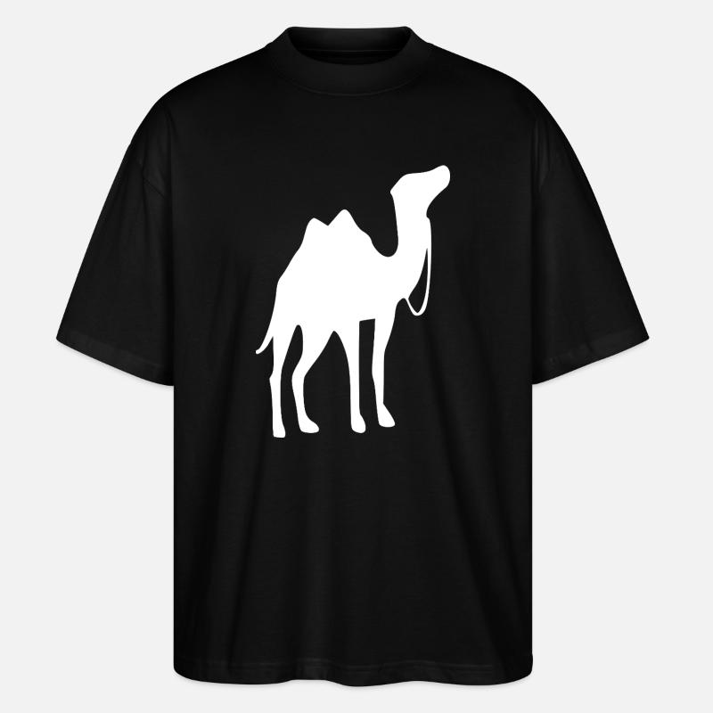 Kamel T-shirt Geschenk - Stanley/Stella Oversized Unisex Bio T-Shirt Blaster 2.0 - Schwarz