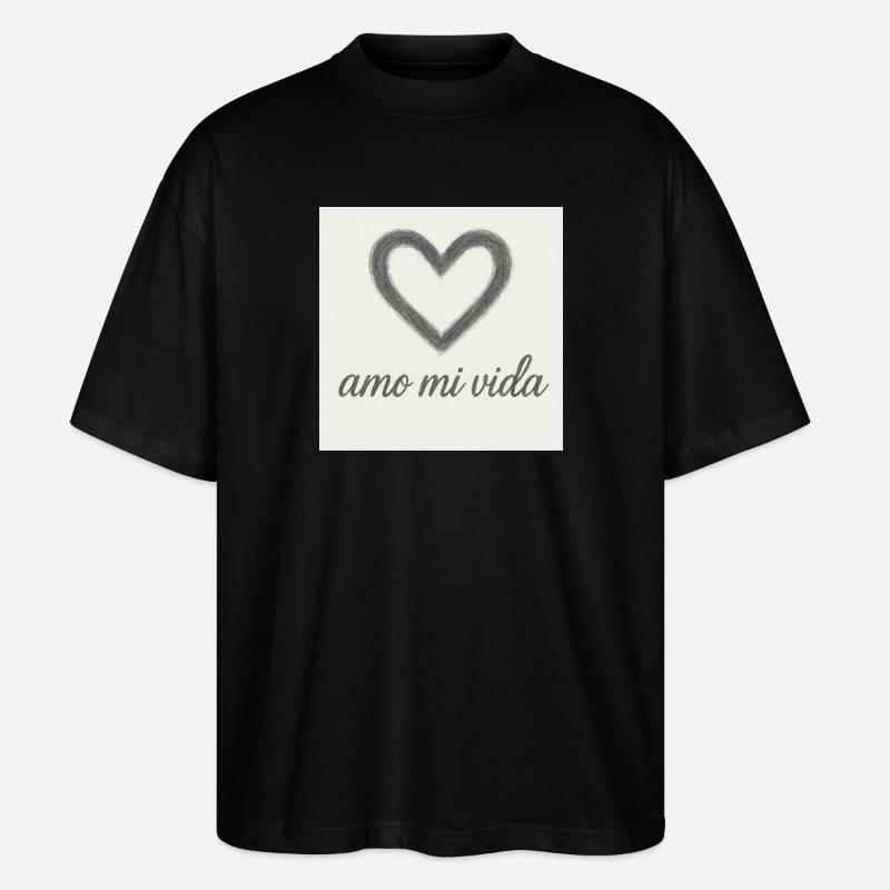Herz und Lebensfreude - Stanley/Stella Oversized Unisex Bio T-Shirt Blaster 2.0 - Schwarz