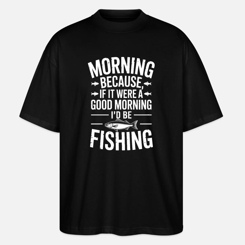 Citation de pêche matinale Tee - T-shirt bio Blaster 2.0 coupe oversize Stanley/Stella Unisexe - noir