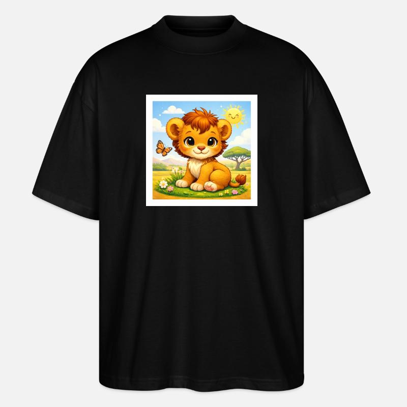 Sunny der kleine Löwe - Stanley/Stella Oversized Unisex Bio T-Shirt Blaster 2.0 - Schwarz