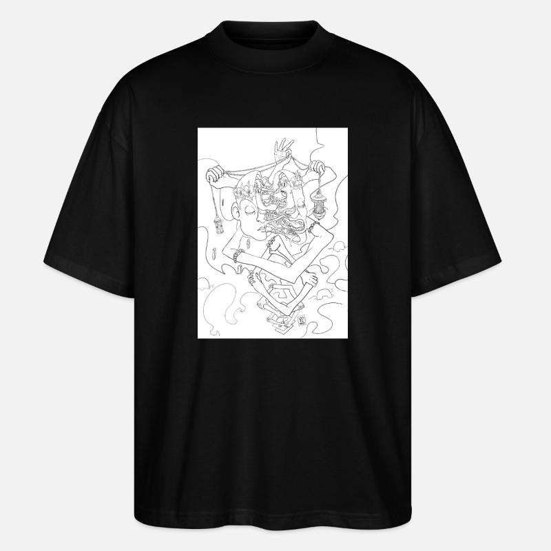 Isolated Craziness, Black and White variant - T-shirt bio Blaster 2.0 coupe oversize Stanley/Stella Unisexe - noir