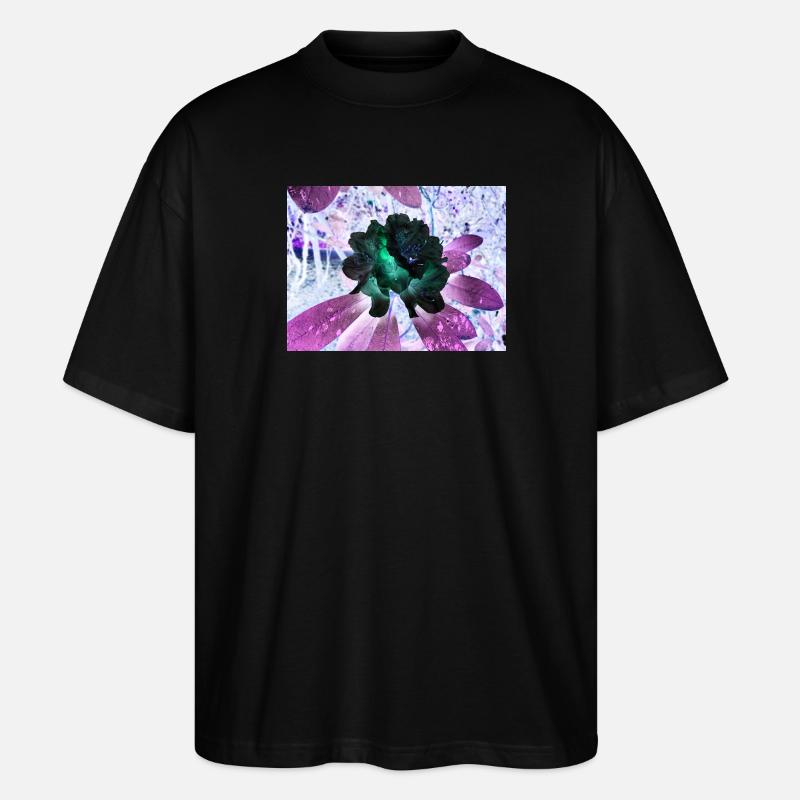 Disposition Hyperflora de Neonblumen - T-shirt bio Blaster 2.0 coupe oversize Stanley/Stella Unisexe - noir