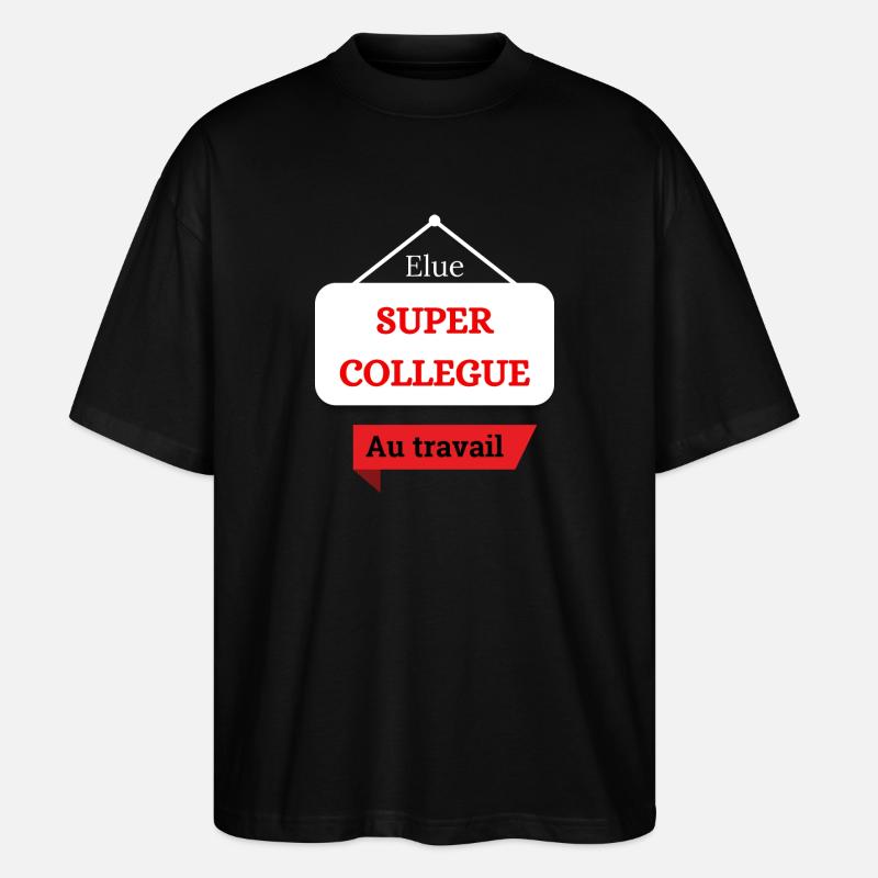 Gewählter Super-Kollege - Stanley/Stella Oversized Unisex Bio T-Shirt Blaster 2.0 - Schwarz