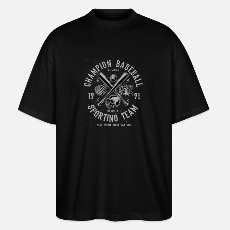 Champion Baseball - Stanley/Stella Oversized Unisex Bio T-Shirt Blaster 2.0 - Schwarz