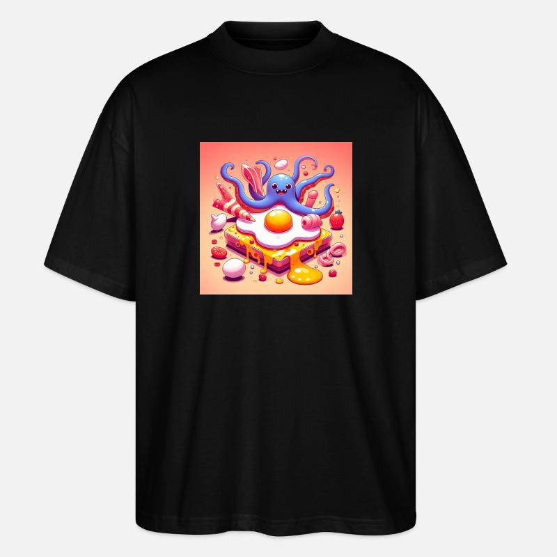 Krake - Stanley/Stella Oversized Unisex Bio T-Shirt Blaster 2.0 - Schwarz