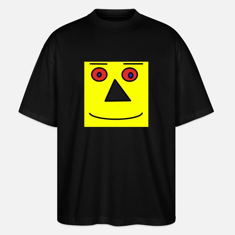 gesicht gelb - Stanley/Stella Oversized Unisex Bio T-Shirt Blaster 2.0 - Schwarz