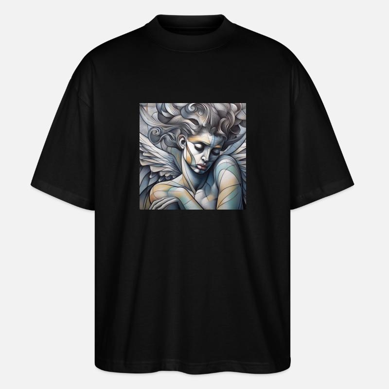 Ruhender Engel - Stanley/Stella Oversized Unisex Bio T-Shirt Blaster 2.0 - Schwarz