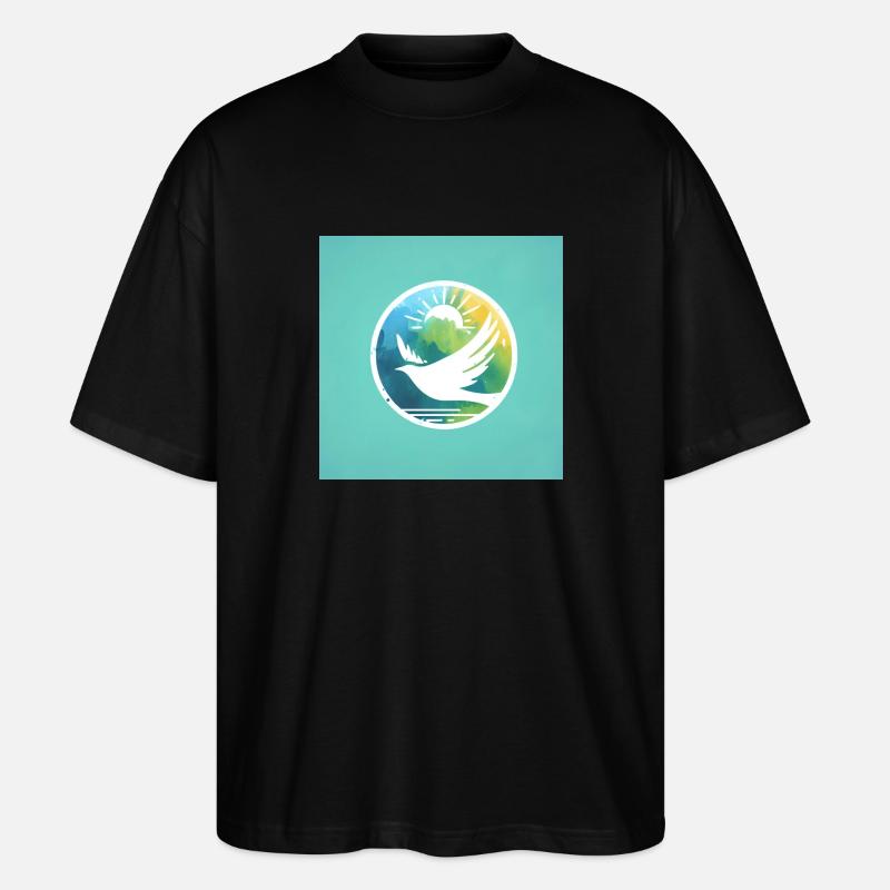 Friedens Taube - Stanley/Stella Oversized Unisex Bio T-Shirt Blaster 2.0 - Schwarz