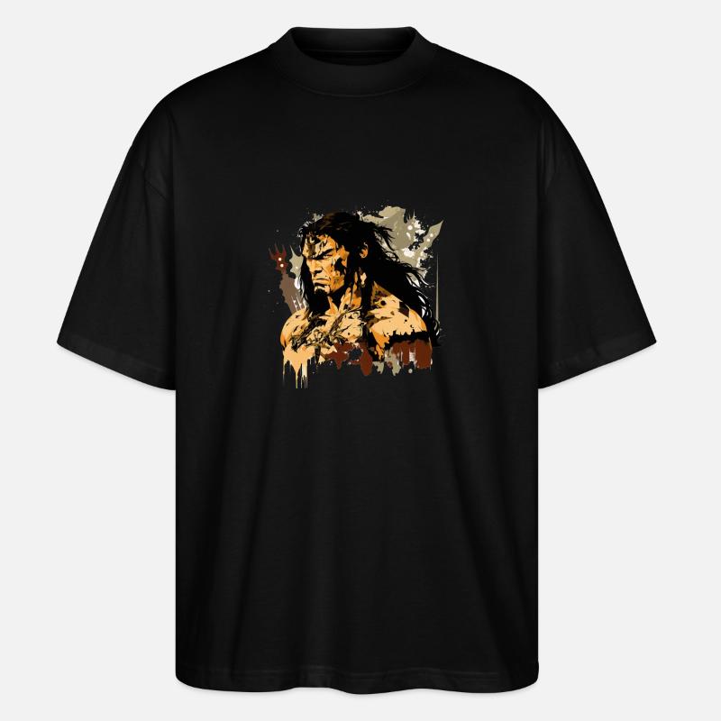 Conan der Barbar - Stanley/Stella Oversized Unisex Bio T-Shirt Blaster 2.0 - Schwarz