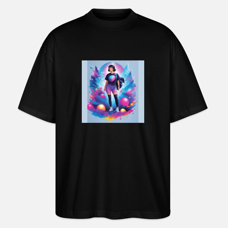 tshirt - Stanley/Stella Oversized Unisex Bio T-Shirt Blaster 2.0 - Schwarz