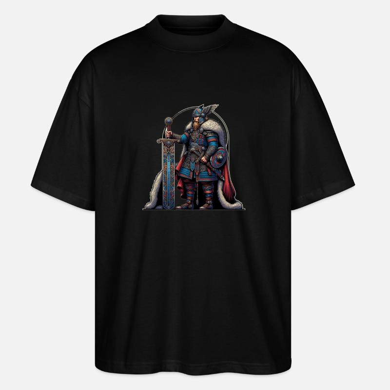 Ein starker Vikinger. - Stanley/Stella Oversized Unisex Bio T-Shirt Blaster 2.0 - Schwarz