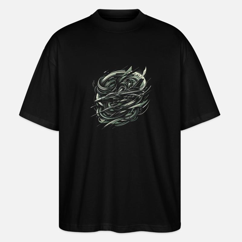 Manöver in der Luft - Stanley/Stella Oversized Unisex Bio T-Shirt Blaster 2.0 - Schwarz
