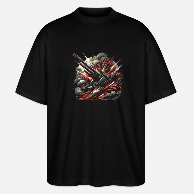 Entfesselte Artilleriewut - Stanley/Stella Oversized Unisex Bio T-Shirt Blaster 2.0 - Schwarz
