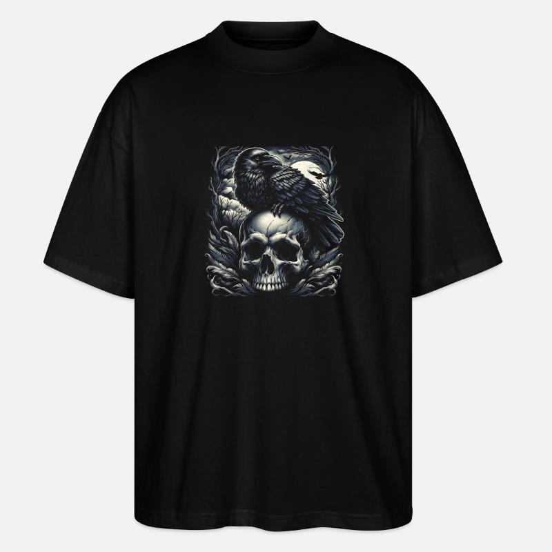 Nächtliche Wache - Stanley/Stella Oversized Unisex Bio T-Shirt Blaster 2.0 - Schwarz