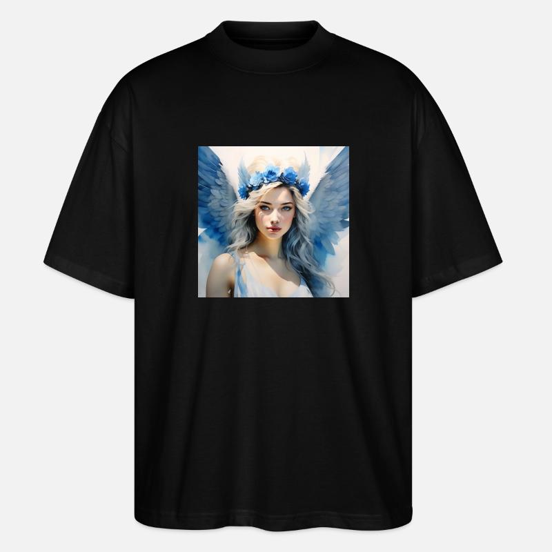 Frau Engel - Stanley/Stella Oversized Unisex Bio T-Shirt Blaster 2.0 - Schwarz